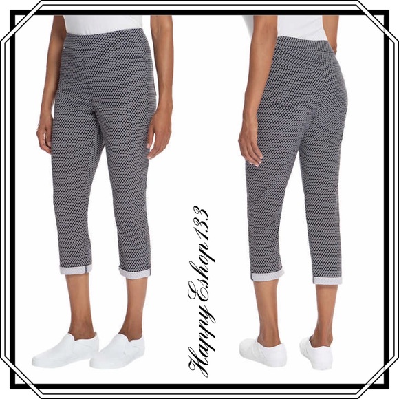 Mario Serrani Womens Roll Cuff Capri 